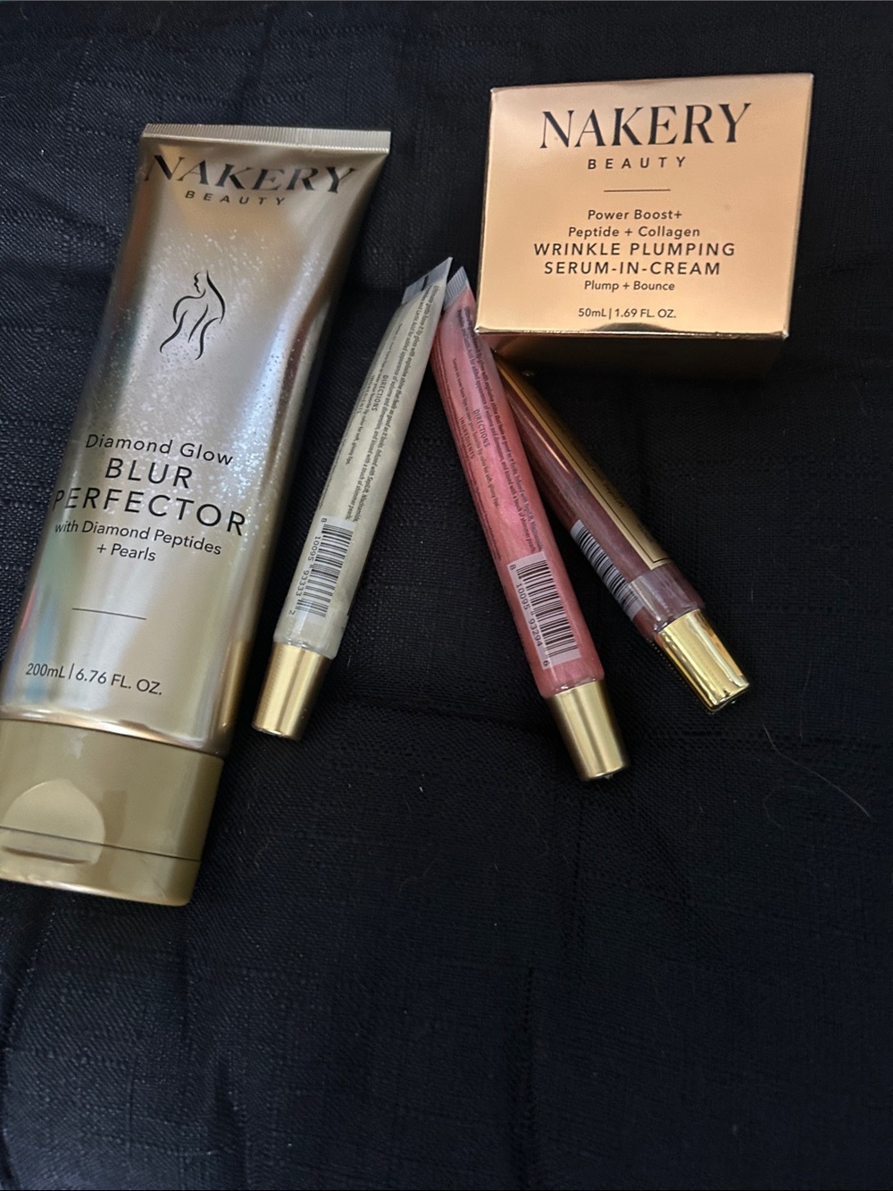 NAKERY BEAUTY Diamond Blur Perfector + Wrinkle-Plumping Serum-In-Cream + 3 Gloss